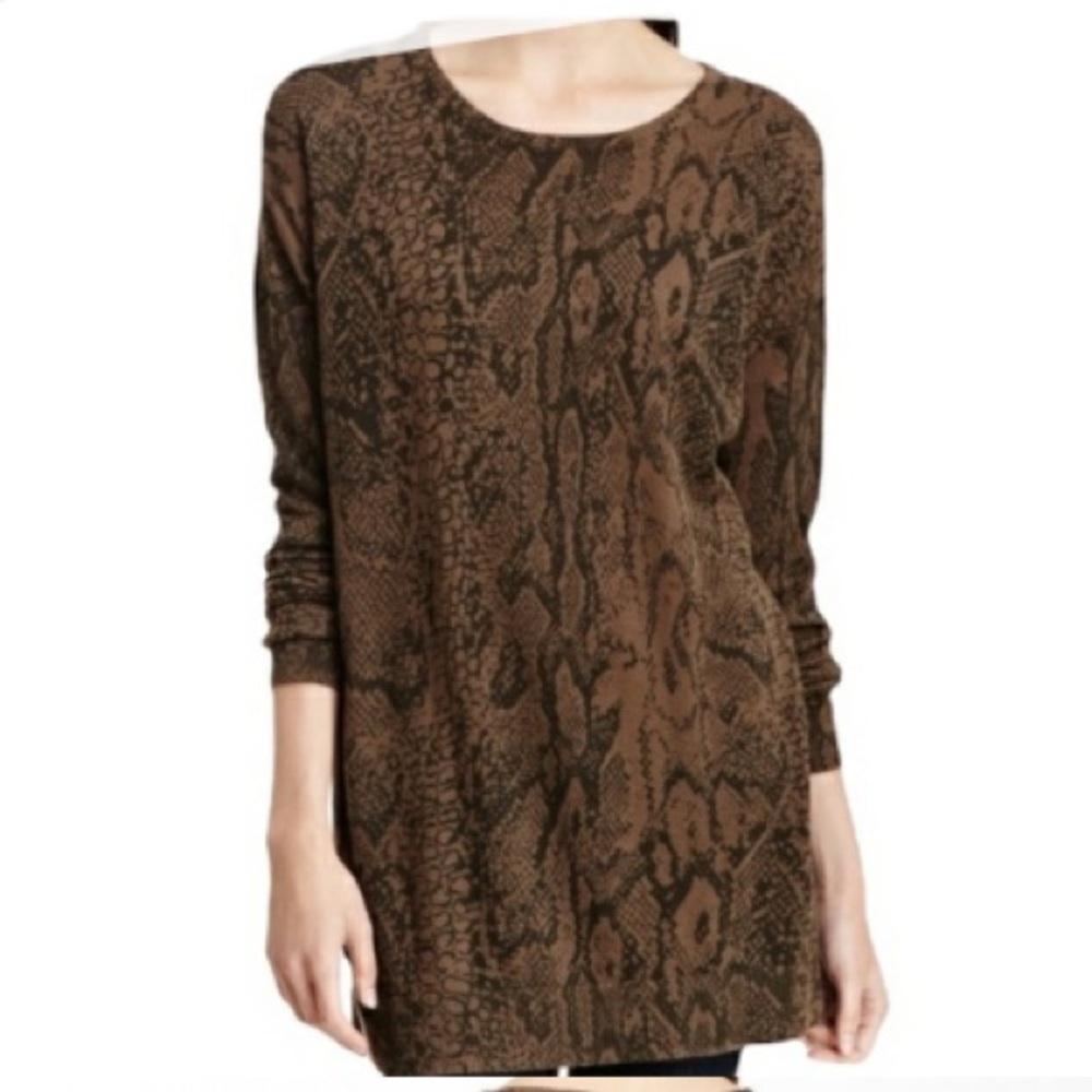 BCBGMAXAZRIA Snake Print Tunic Sweater
